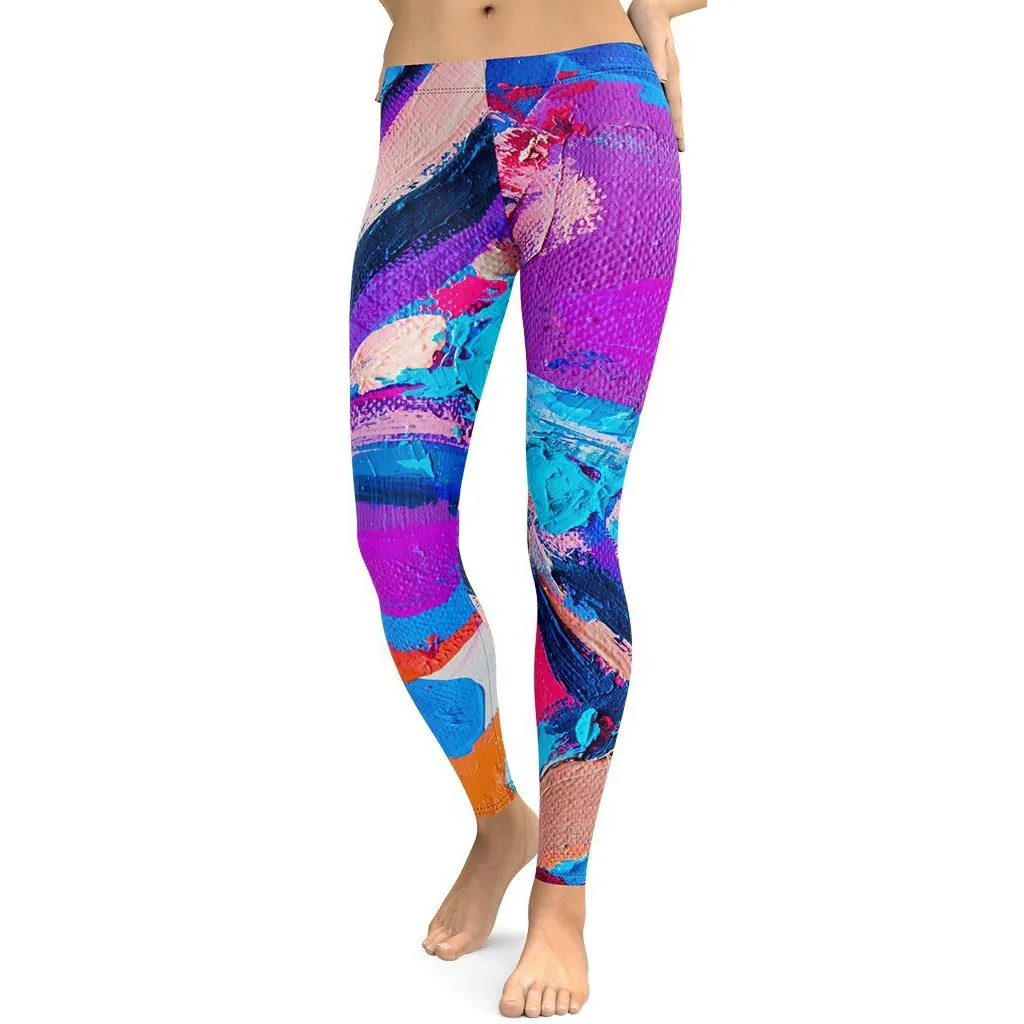 Oil Painting Canvas Leggings