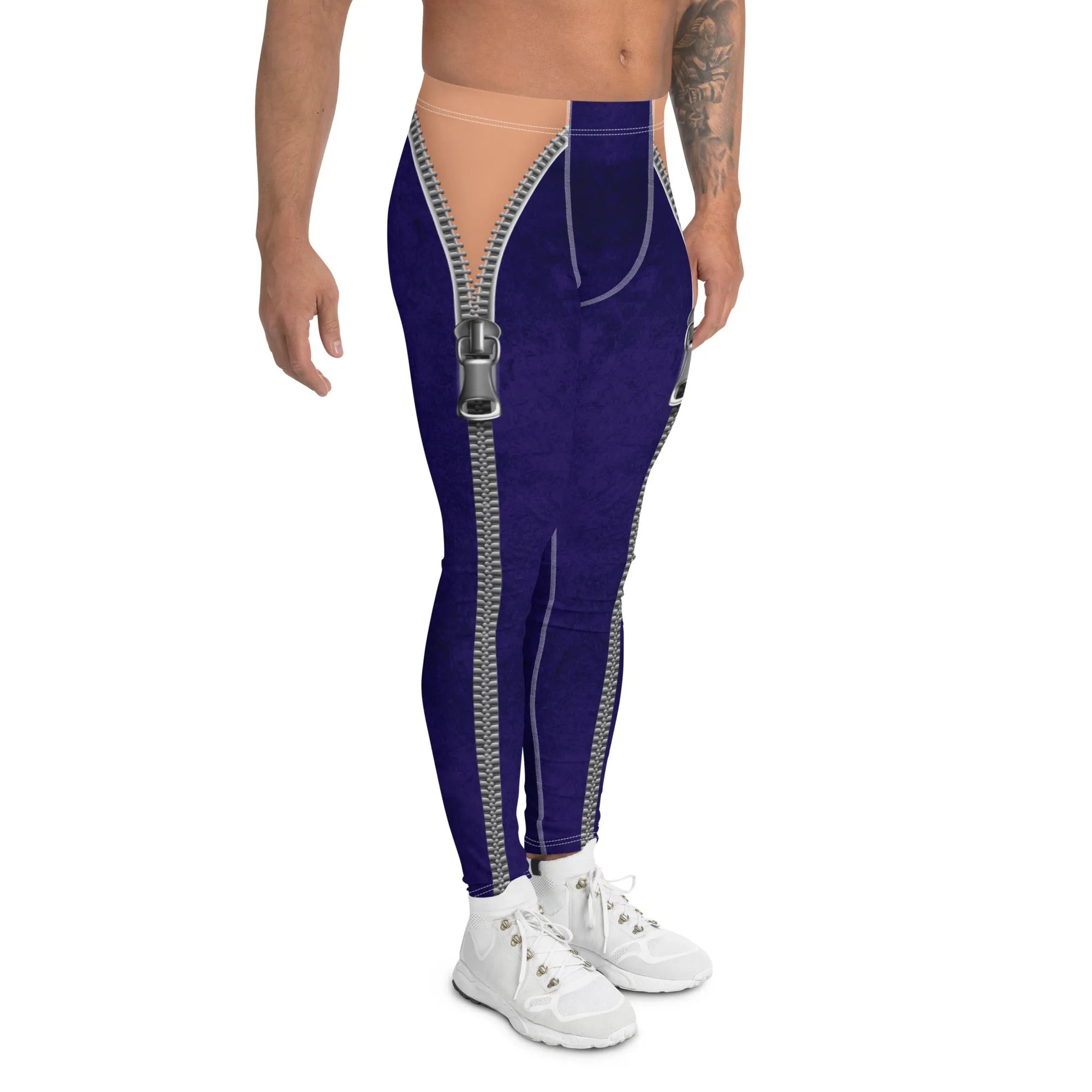 Open Zipper Men's Leggings