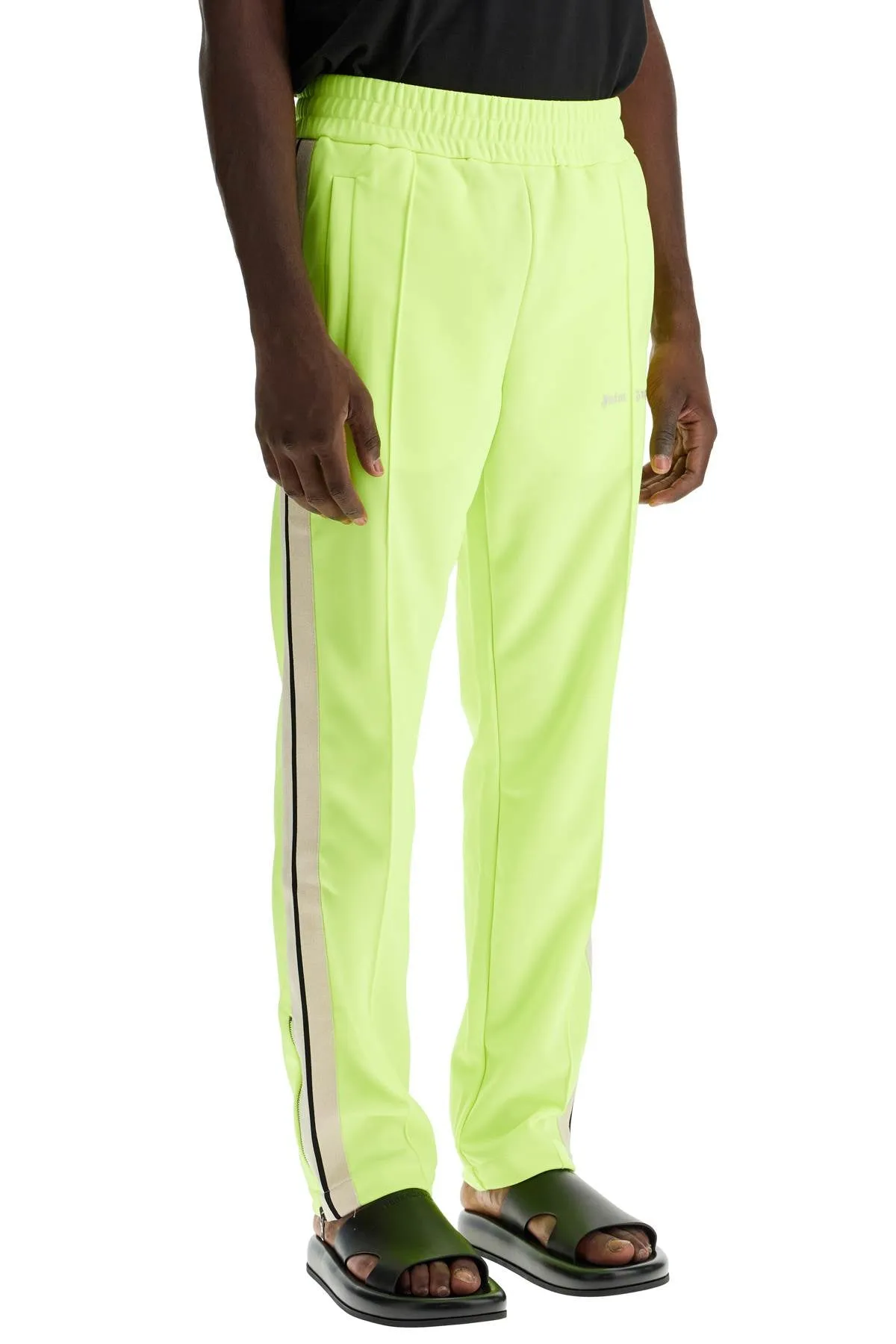 PALM ANGELS contrast band joggers with track in