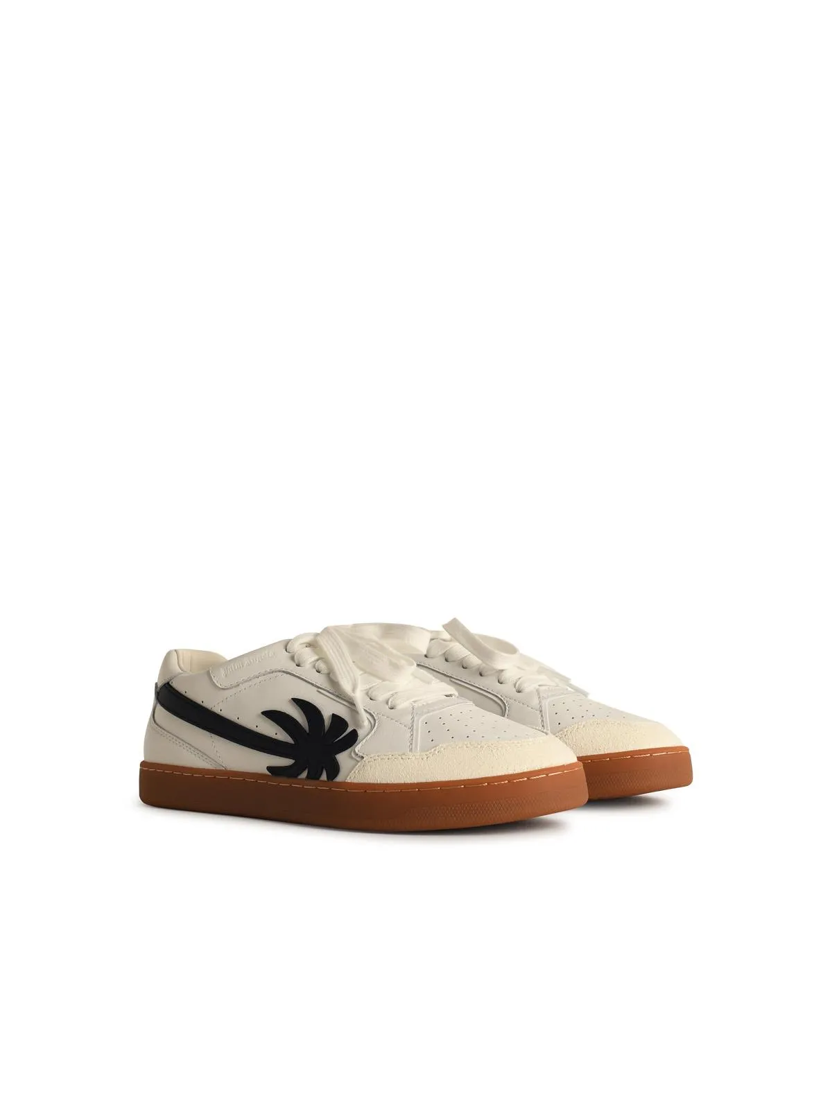 Palm Angels    Palm Angels 'New Palm' White Lear Sneakers