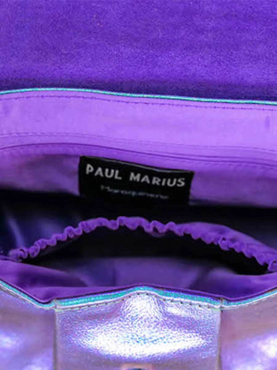 paulmarius leather shoulder bag for women Blue - Suzon S Scarabee | PAUL MARIUS