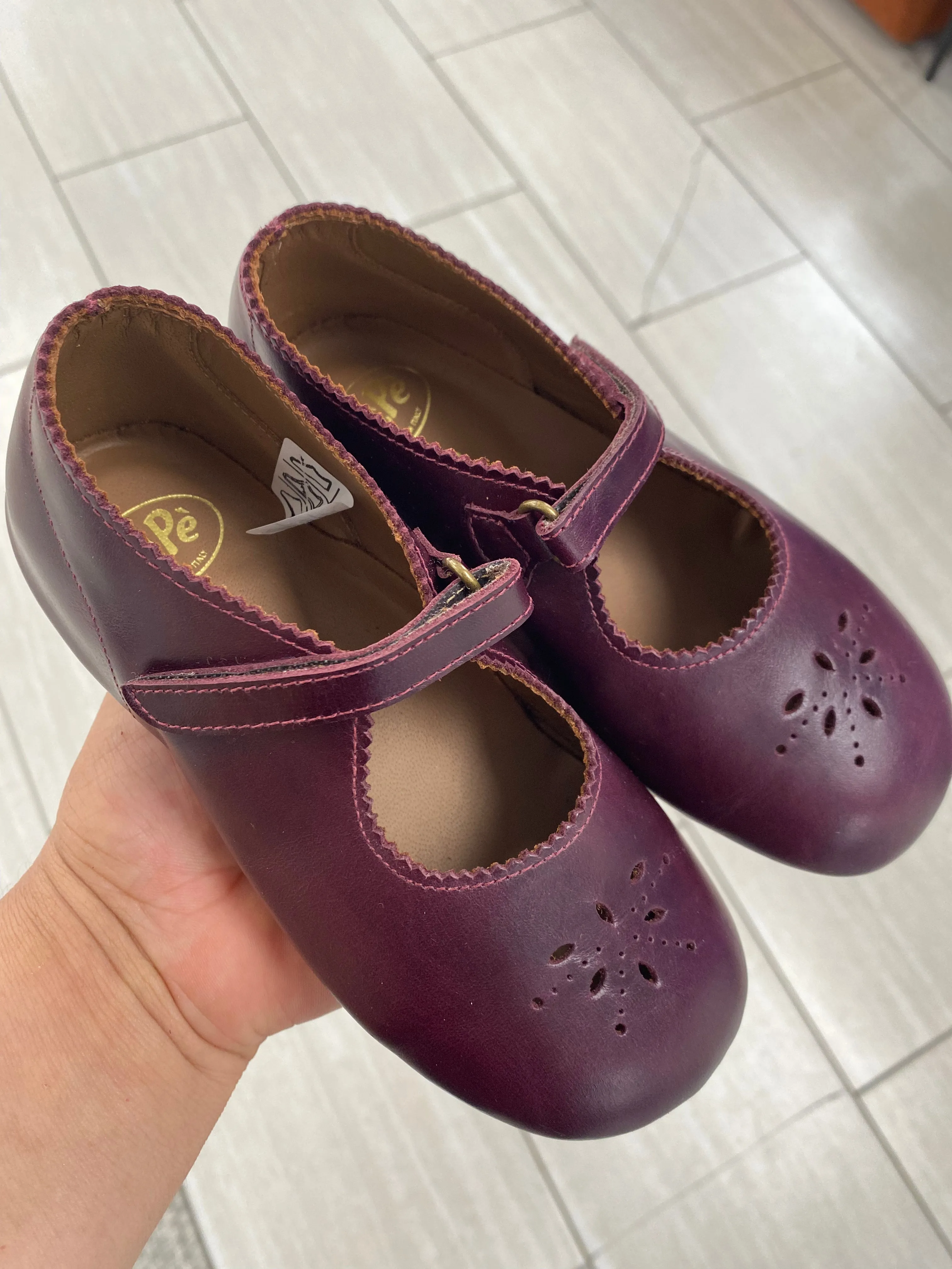 Pepe Burgundy Slipper Mary Jane