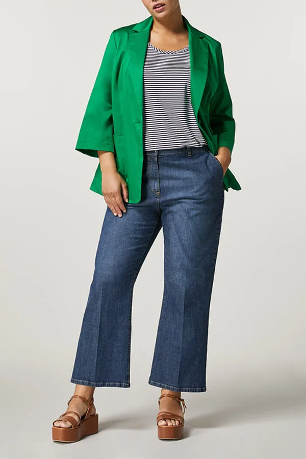 Persona (by Marina Rinaldi) ENZIANA GREEN COTTON SATIN JACKET