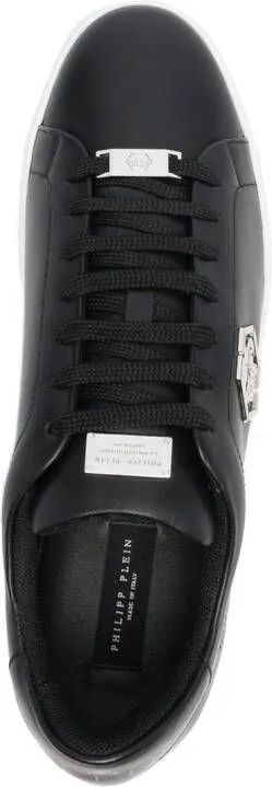 Philipp Plein Hexagon low-top leather sneakers Black