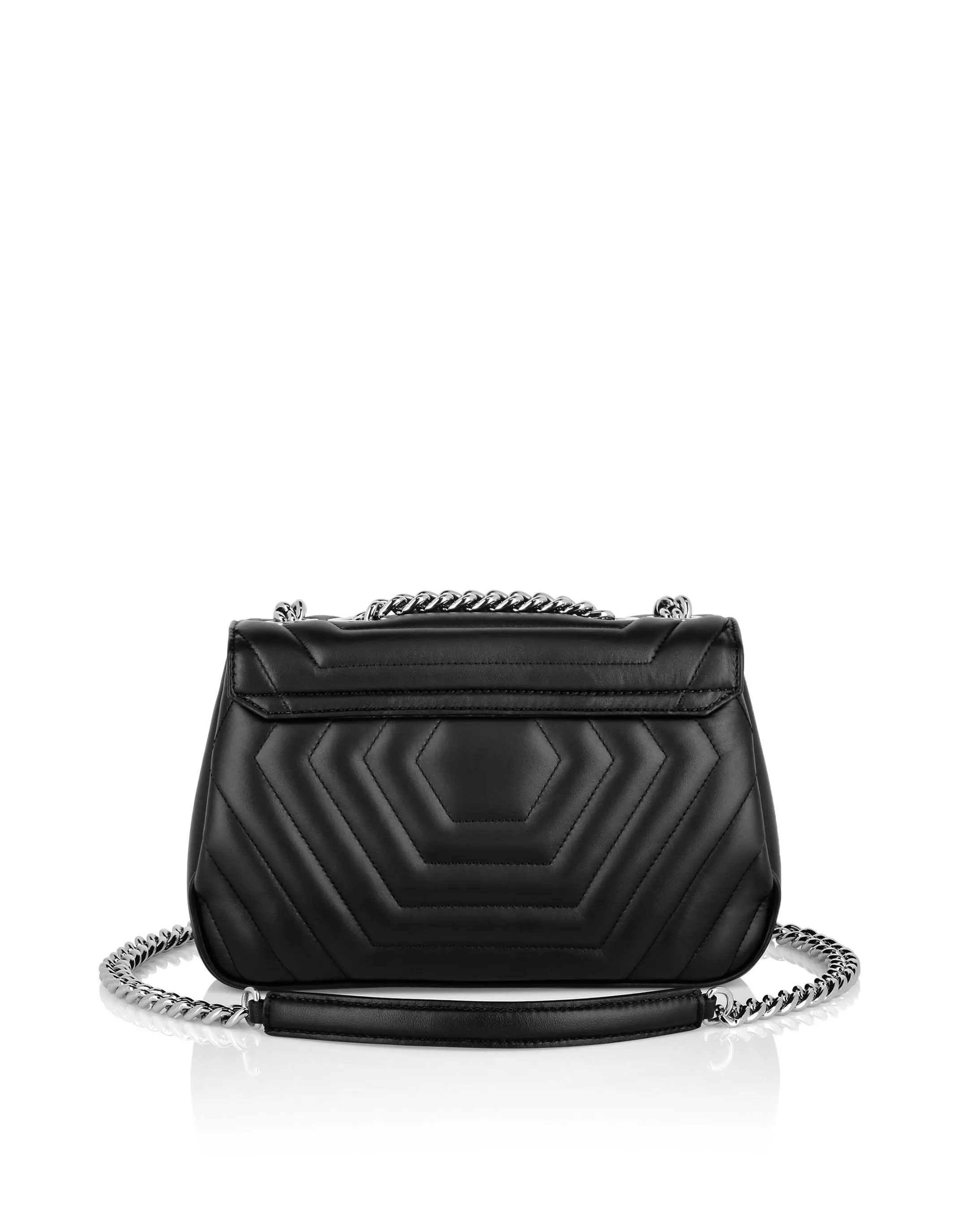 PHILIPP PLEIN Nappa Shoulder Bag Hexagon