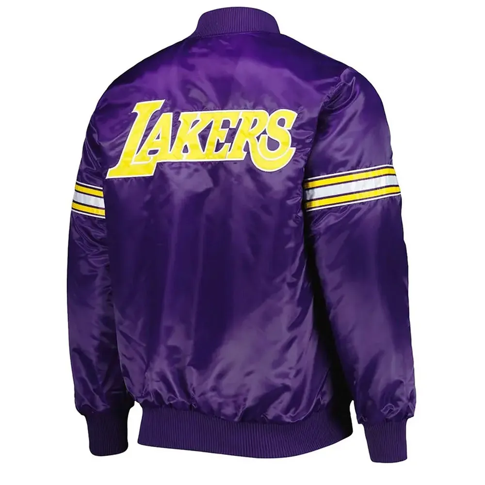 Pick & Roll LA Lakers Varsity Purple Satin Jacket