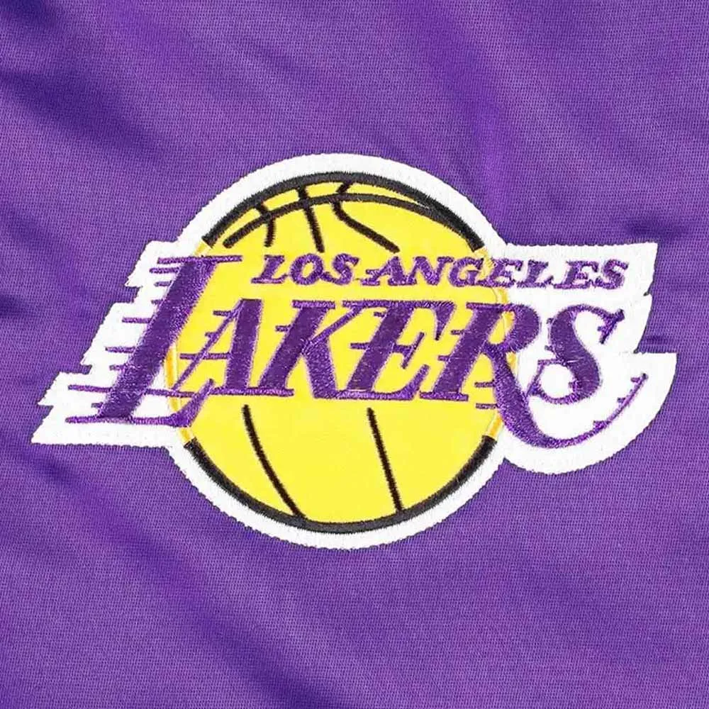 Pick & Roll LA Lakers Varsity Purple Satin Jacket