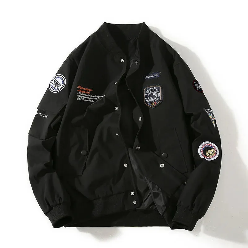 Pilot Patch Work Button Up Jacket