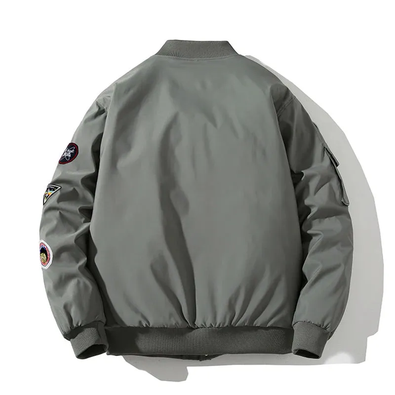 Pilot Patch Work Button Up Jacket