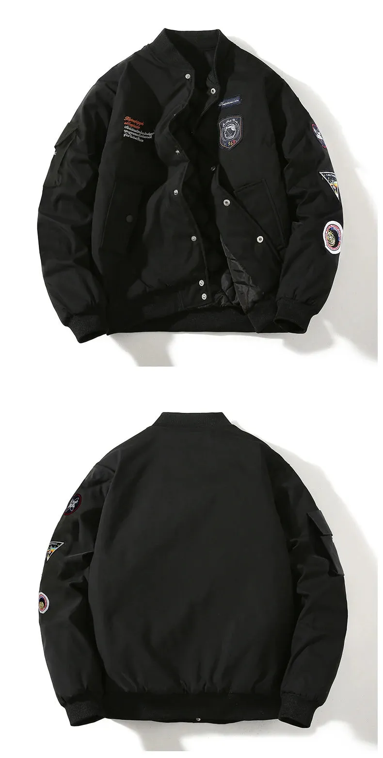 Pilot Patch Work Button Up Jacket