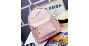 Pink Gold Giant Pearl Cute Mini Backpack Bag