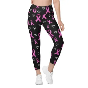 Pink Ribbon Leggings With Pockets