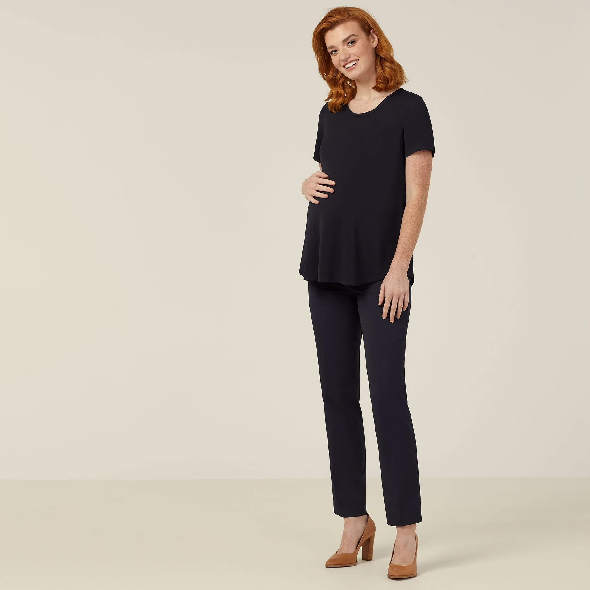 Poly Viscose Stretch Twill Maternity Pant