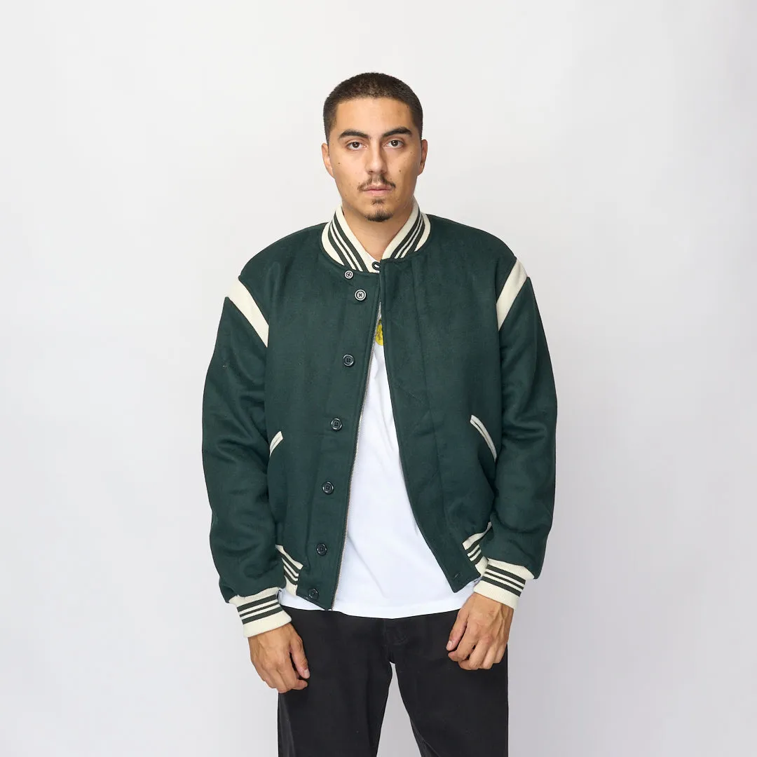 Pop Trading Company - Parra Varsity Jacket (Pine Green)