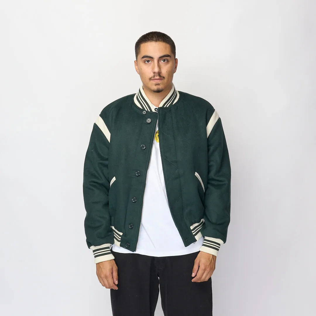 Pop Trading Company - Parra Varsity Jacket (Pine Green)