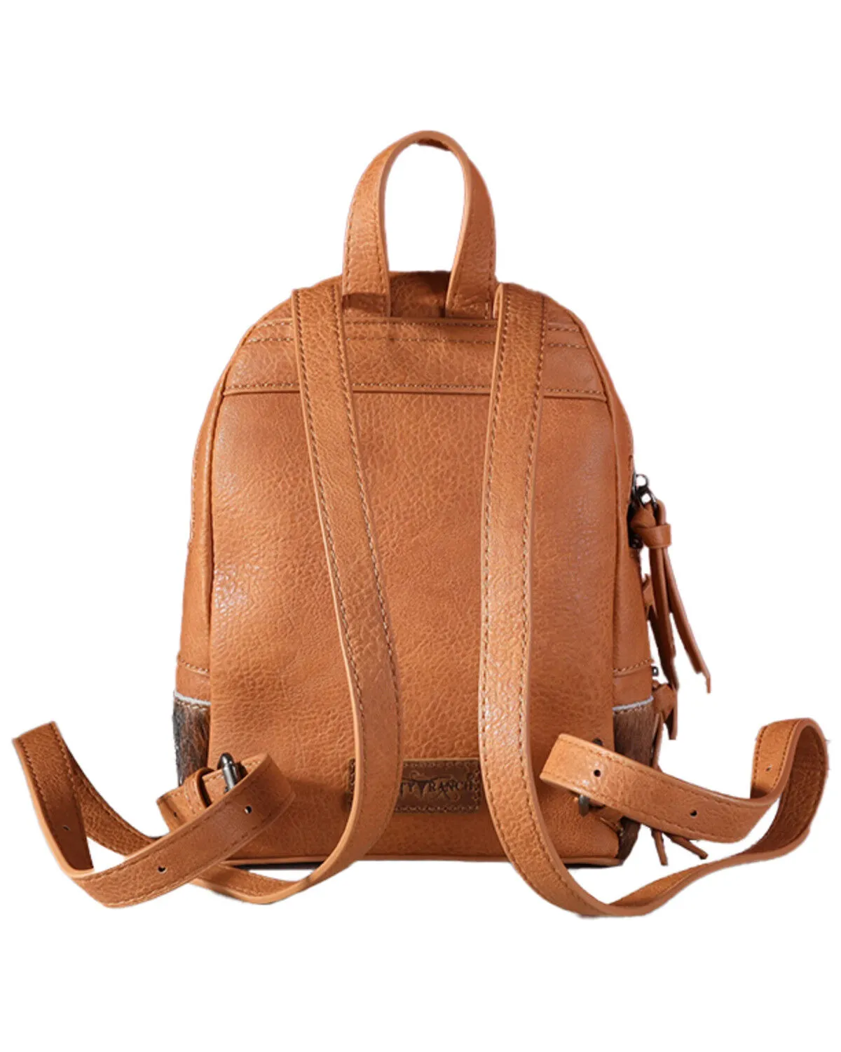 Product Name:  Trinity Ranch Women's Hairon Cowhide Tooled Mini Backpack