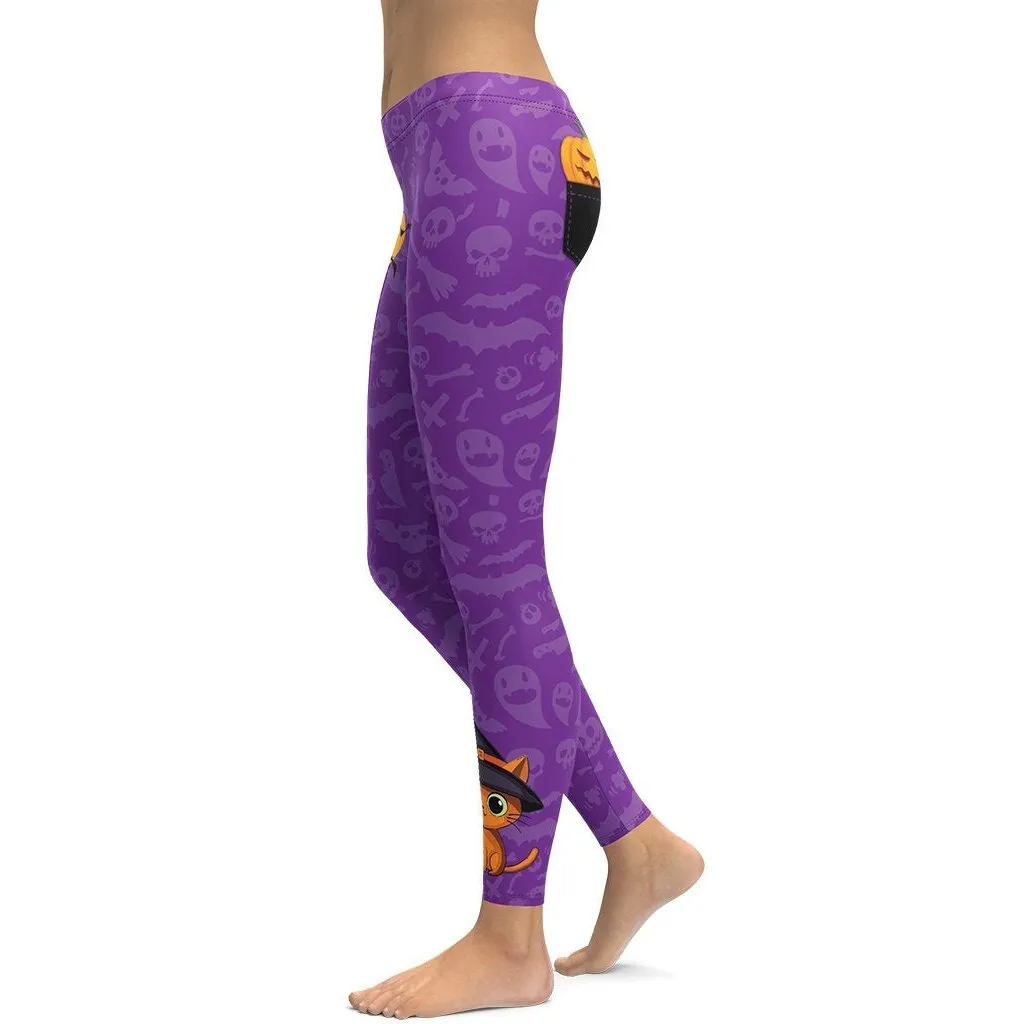 Pumpkin Pocket Halloween Leggings