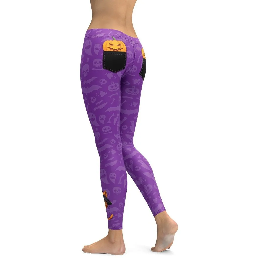 Pumpkin Pocket Halloween Leggings