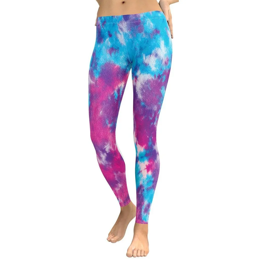 Purple Tie Dye Leggings