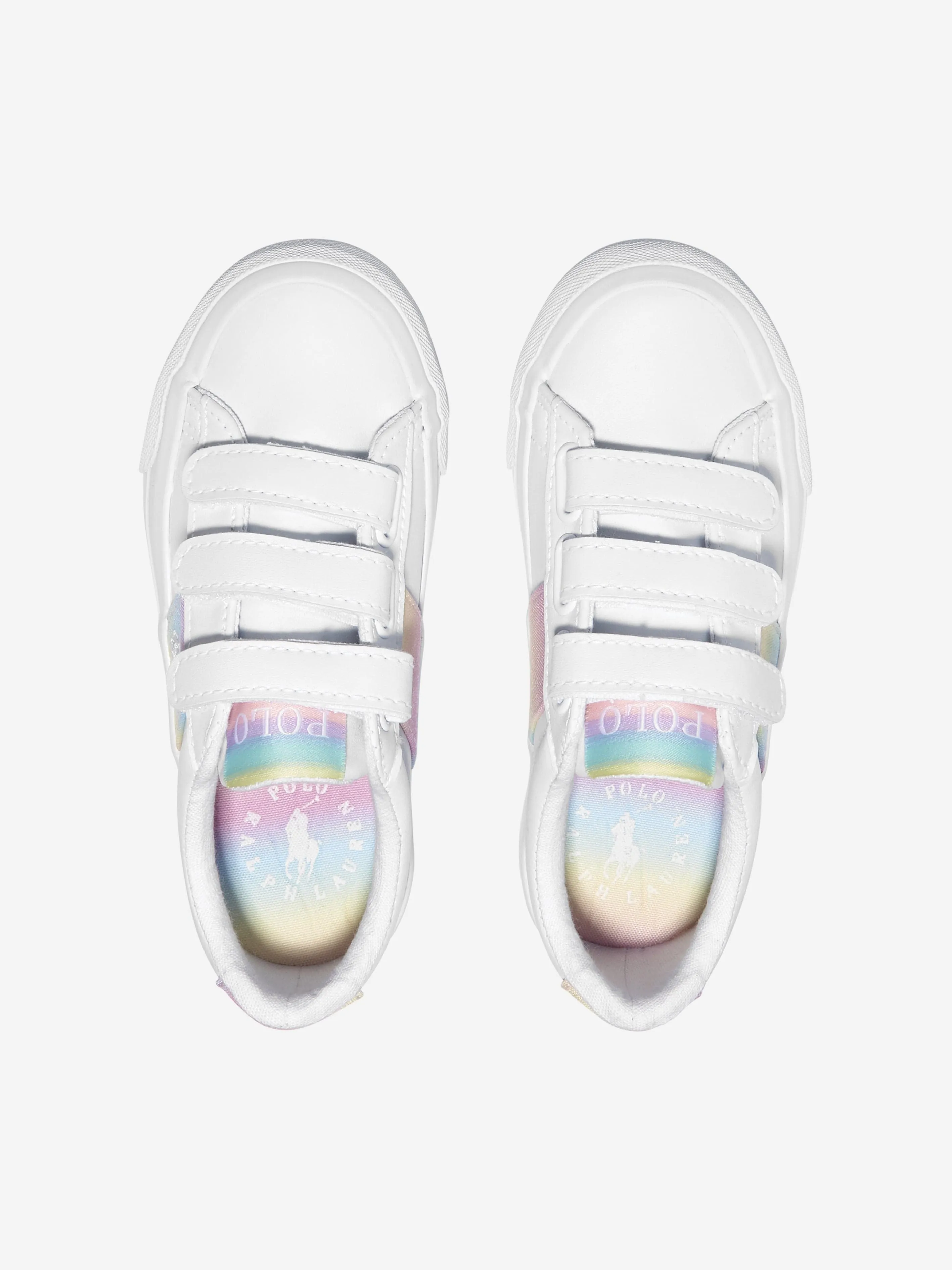 Ralph Lauren Girls Rainbow Logo Trainers