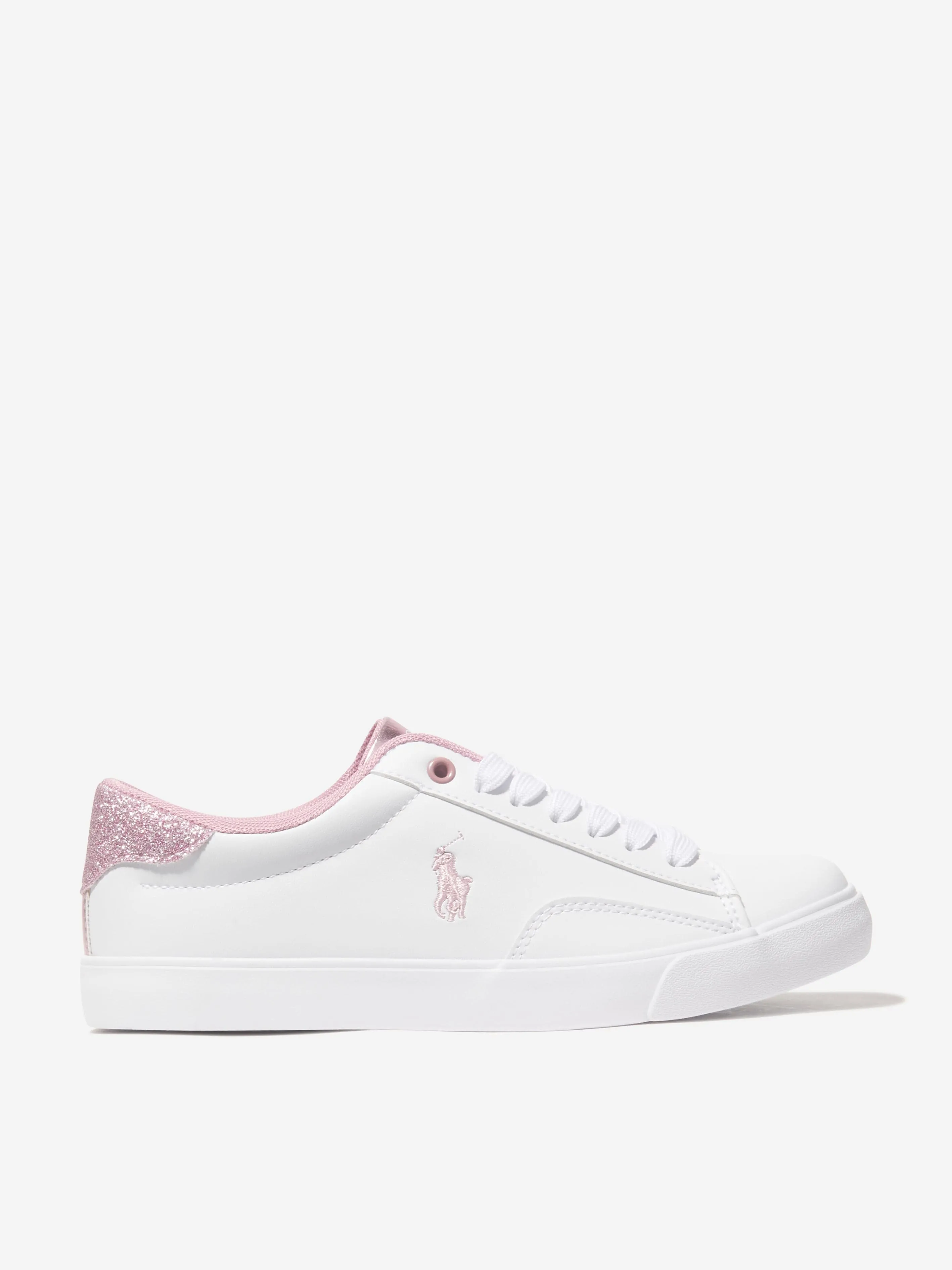 Ralph Lauren Girls Theron V Trainers in White