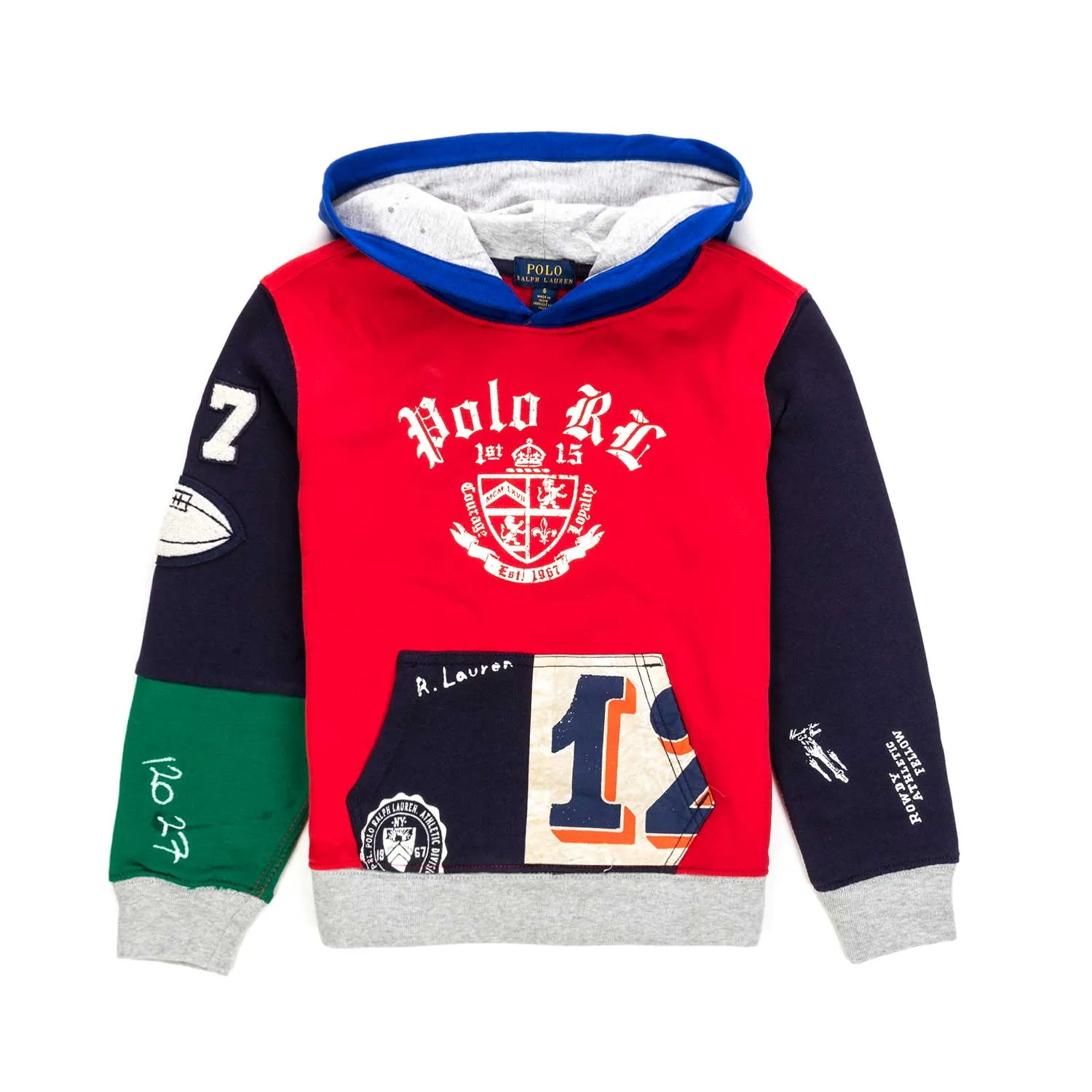 Ralph Lauren Patchwork Hoodie For Boys