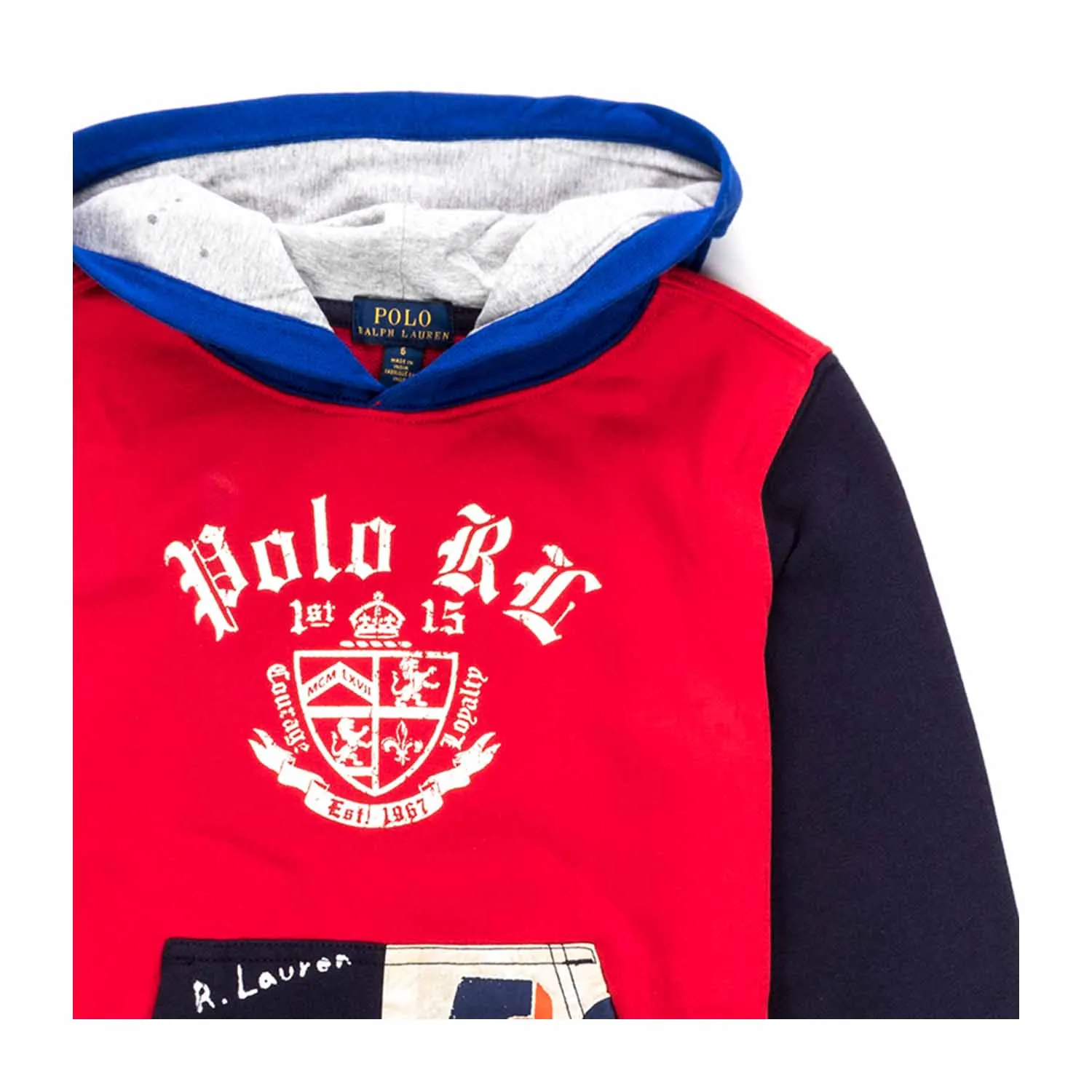 Ralph Lauren Patchwork Hoodie For Boys