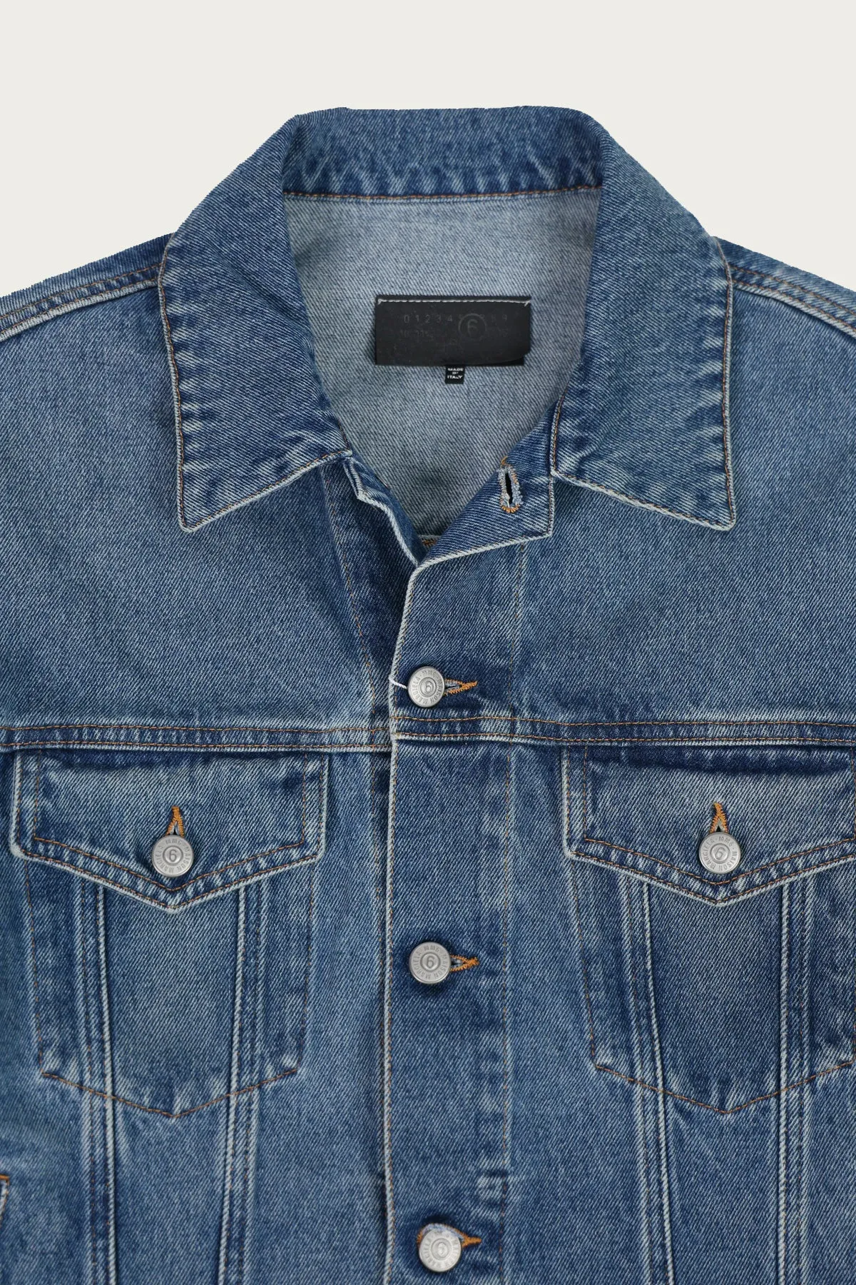 Raw Hem Denim Jacket - Washed Indigo