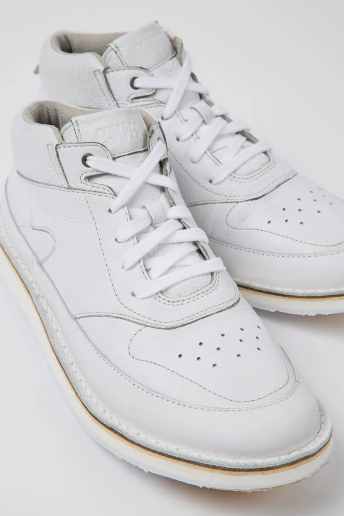 ReCrafted White leather sneakers for women