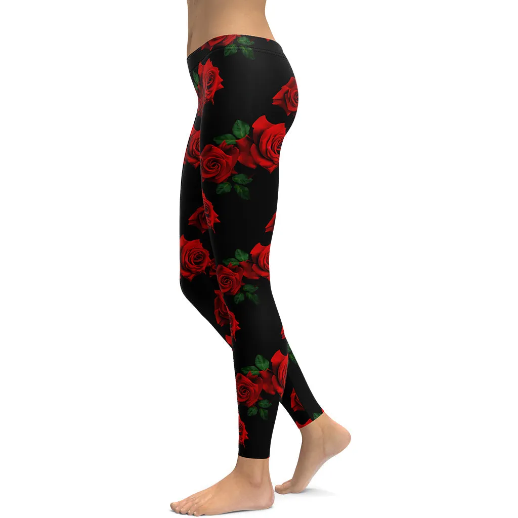 Red Roses Leggings