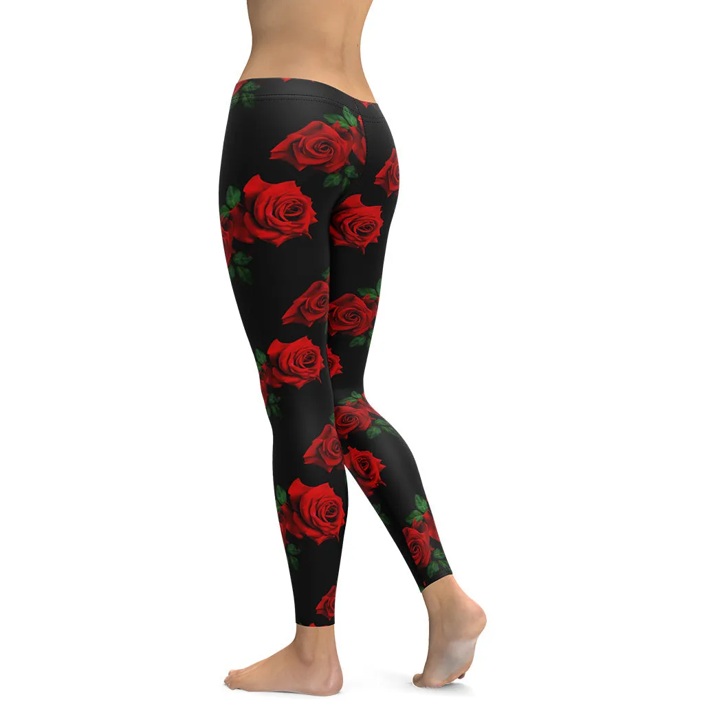 Red Roses Leggings