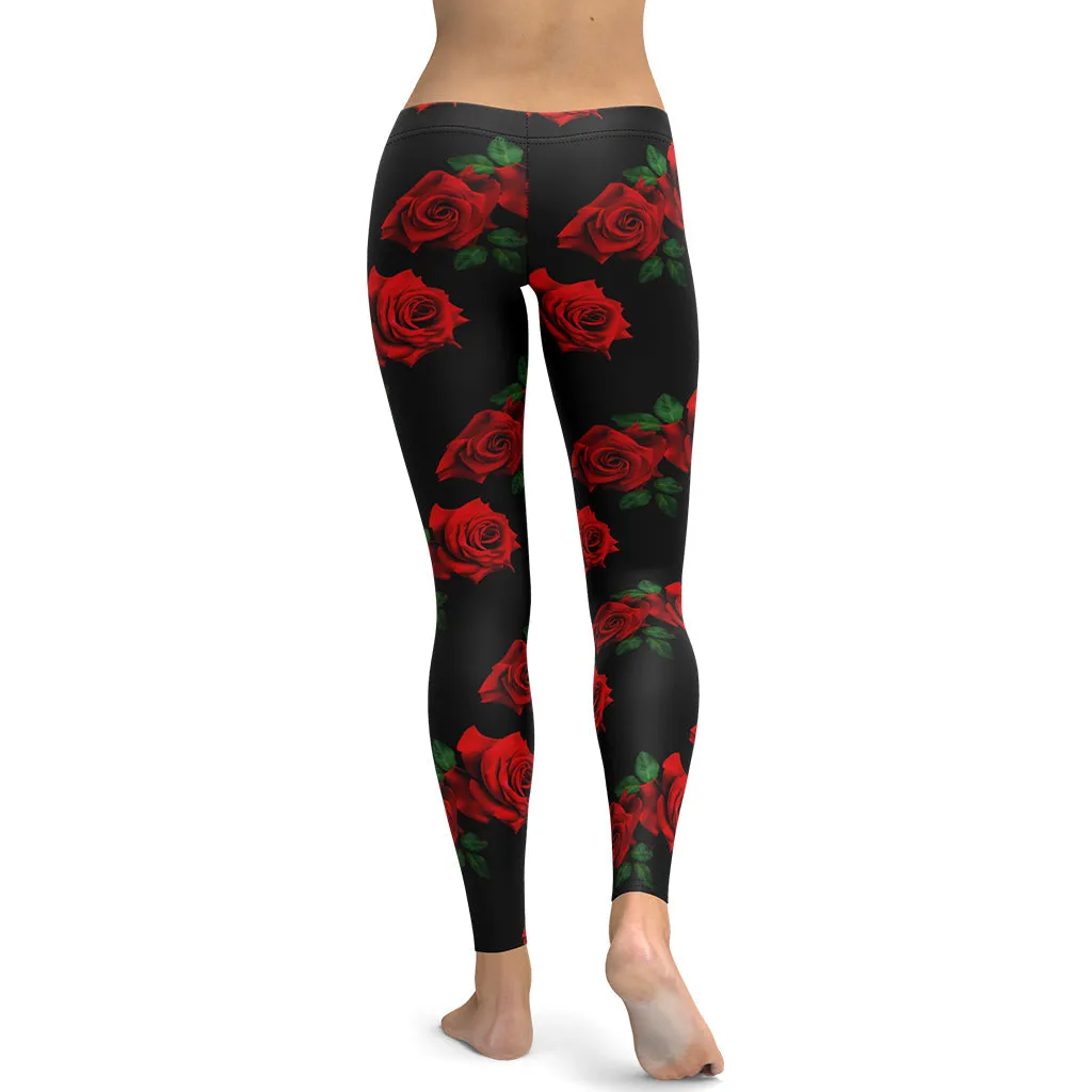 Red Roses Leggings