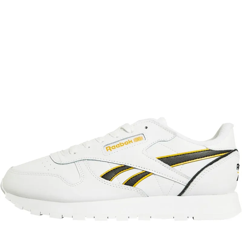 Reebok Classics Junior Classic Leather Trainers White/Core Black/Team Yellow