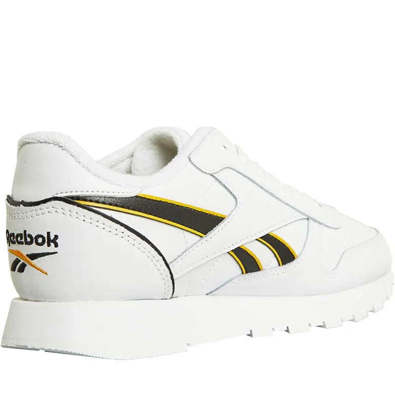 Reebok Classics Junior Classic Leather Trainers White/Core Black/Team Yellow