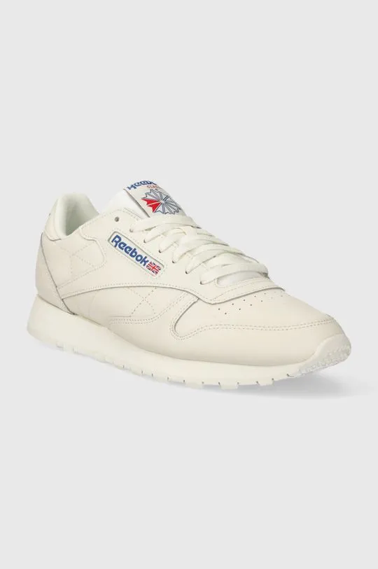 Reebok leather sneakers beige color