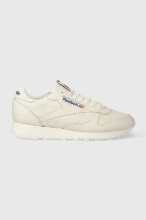 Reebok leather sneakers beige color