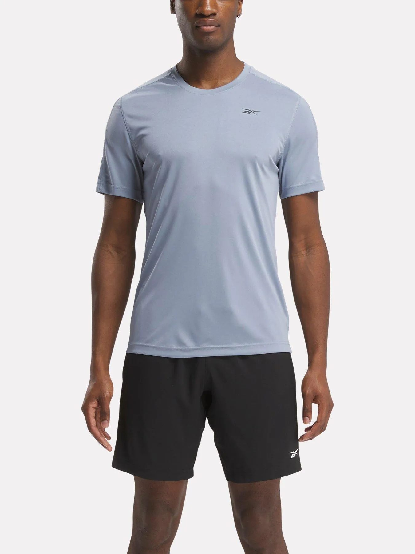 Reebok Mens Training ID Shorts Sleeve Tech Tee - Blue