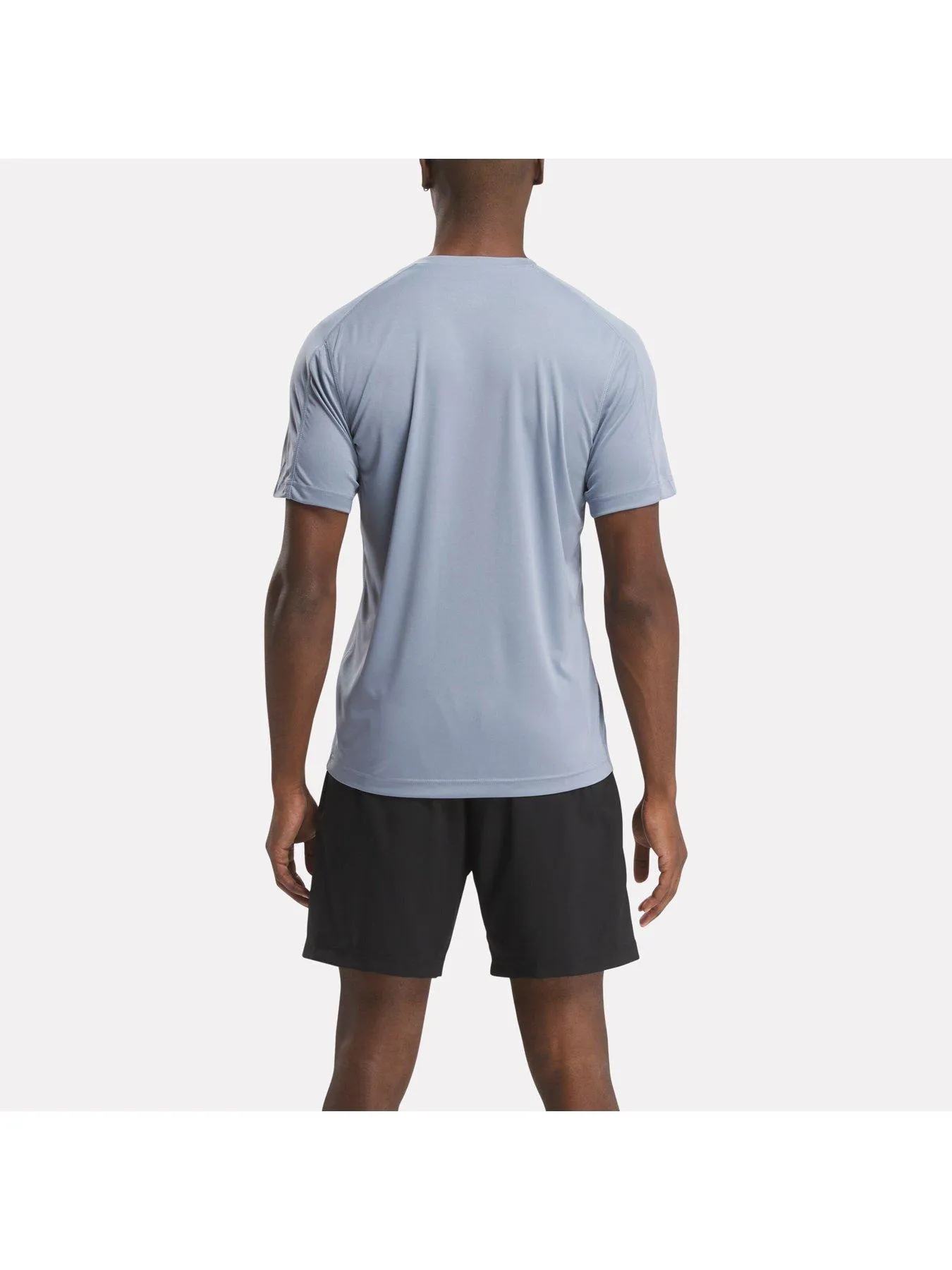 Reebok Mens Training ID Shorts Sleeve Tech Tee - Blue