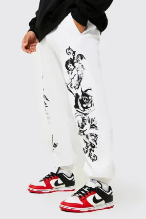 Regular Fit Cherub Multi Graphic Joggers