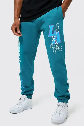 Regular Fit La Varsity Graffiti Joggers