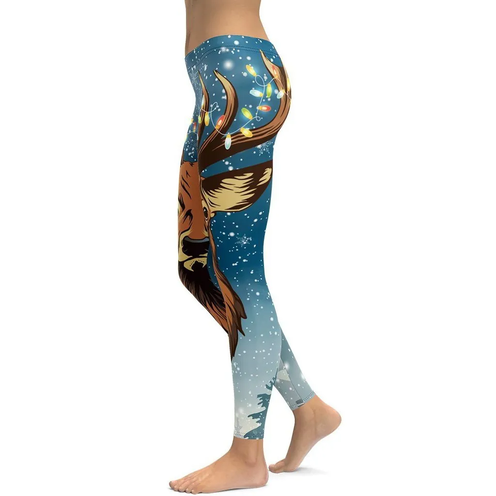 Reindeer Christmas Leggings