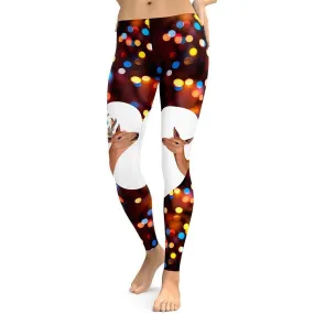 Reindeers in Love Christmas Leggings