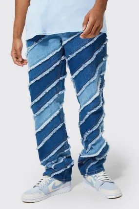 Relaxed Fit Panel Patchwork Jeans