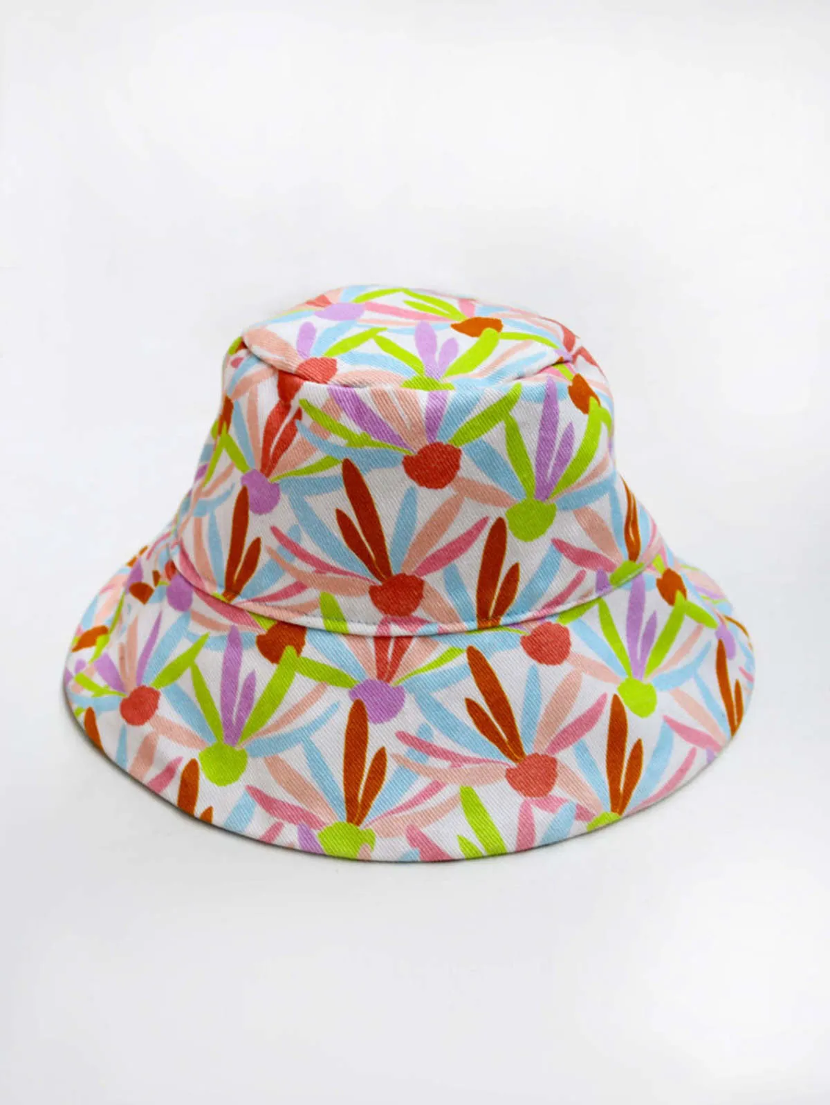 Reversible Bucket Hat - Dot/Fleur