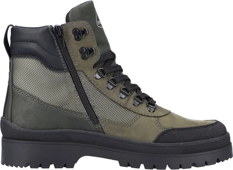 Rieker Green Lace Up Winter Boot