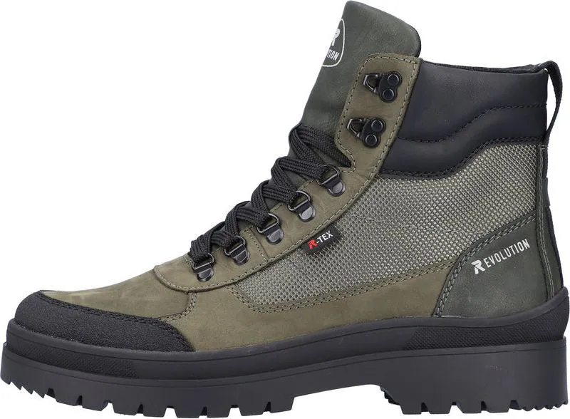 Rieker Green Lace Up Winter Boot