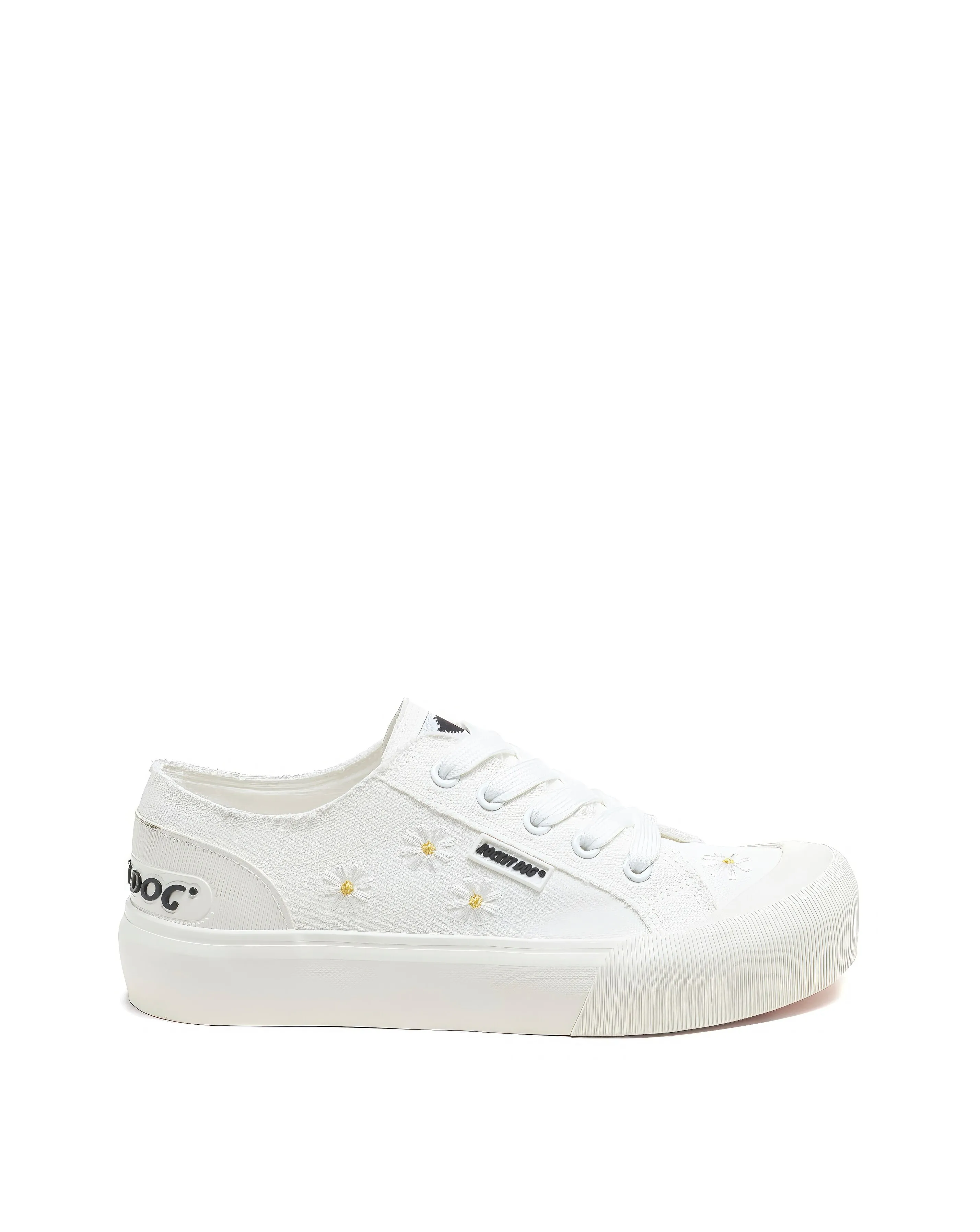 Rocket Dog Jazzin Embroidery Lace Up Canvas Trainers