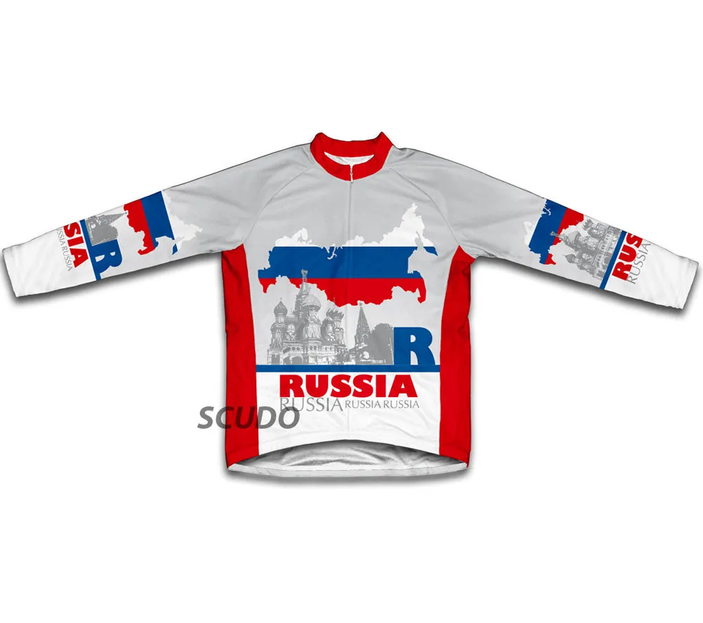 Russia Flag Winter Thermal Cycling Jersey