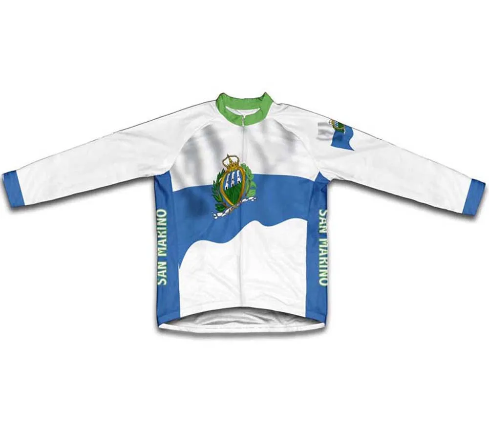 San Marino Flag Winter Thermal Cycling Jersey