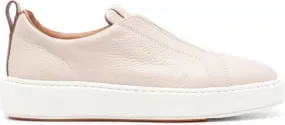 Santoni Barscy logo-print leather sneakers Pink